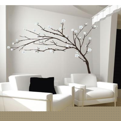 Sticker mural branche design - 2 planches : 50 x 70 cm - 29 stickers