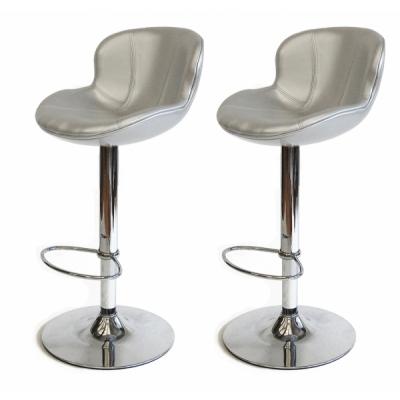 Chaise de bar chic en argent X2 GOLF