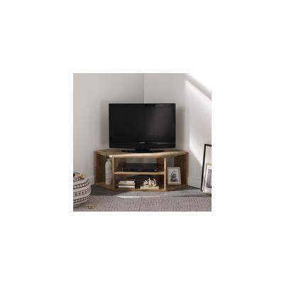 Meuble TV angle modulable en bois
