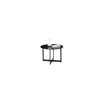 Petite table basse ronde et noire