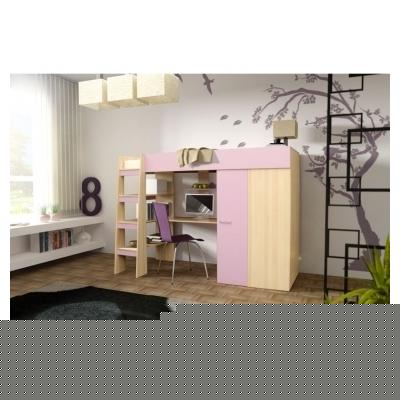 Combiné mezzanine, bureau et armoire