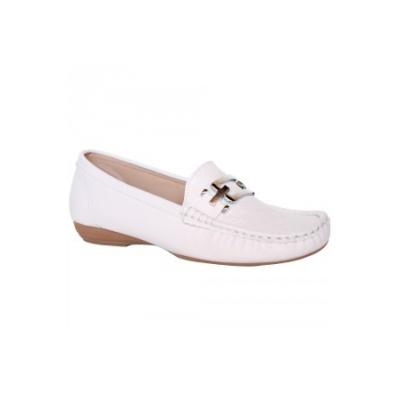 Mocassins blancs en cuir KEBELLO