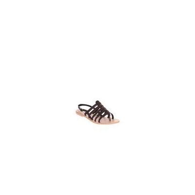 Spartiate noire top femme